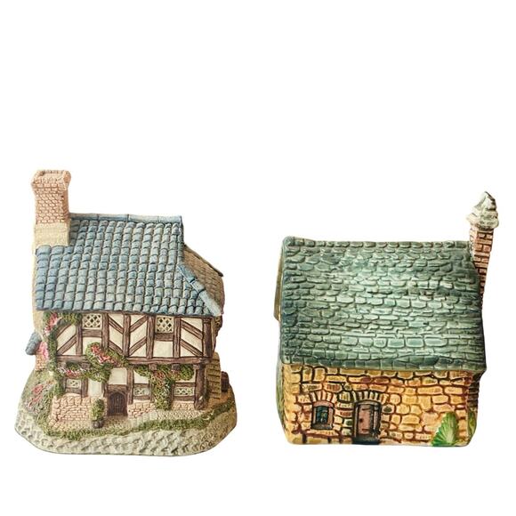 David Winter Coopers Cottage + Van Hill Pottery Cottage Set | England - Picture 2 of 5